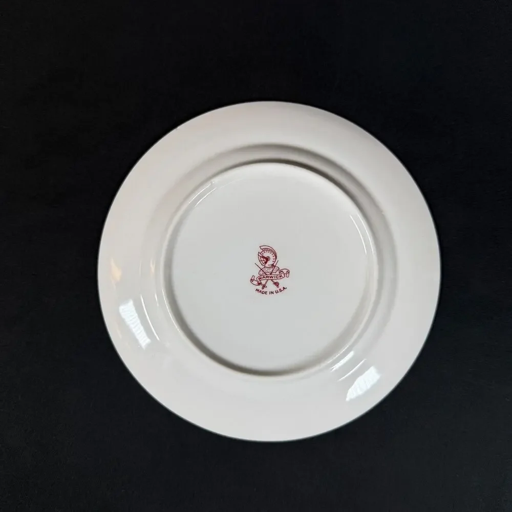 Lot of 6 white Warwick AB9428 Bread & Butter Plate 6-3/8